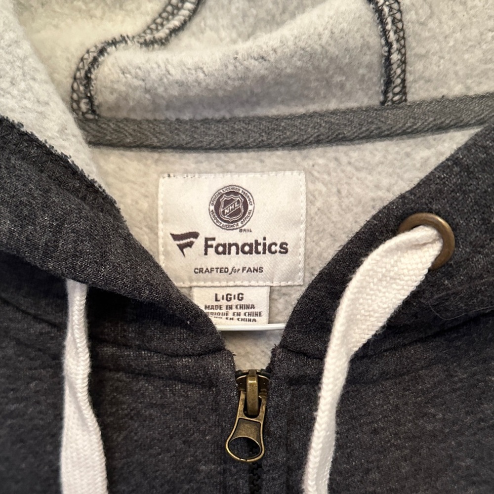 NEW Fanatics Buffalo Sabres Hockey Men's Gray and Blue Hoodie - Picture 3 of 3